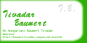 tivadar baumert business card